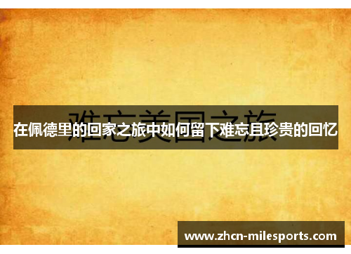 在佩德里的回家之旅中如何留下难忘且珍贵的回忆